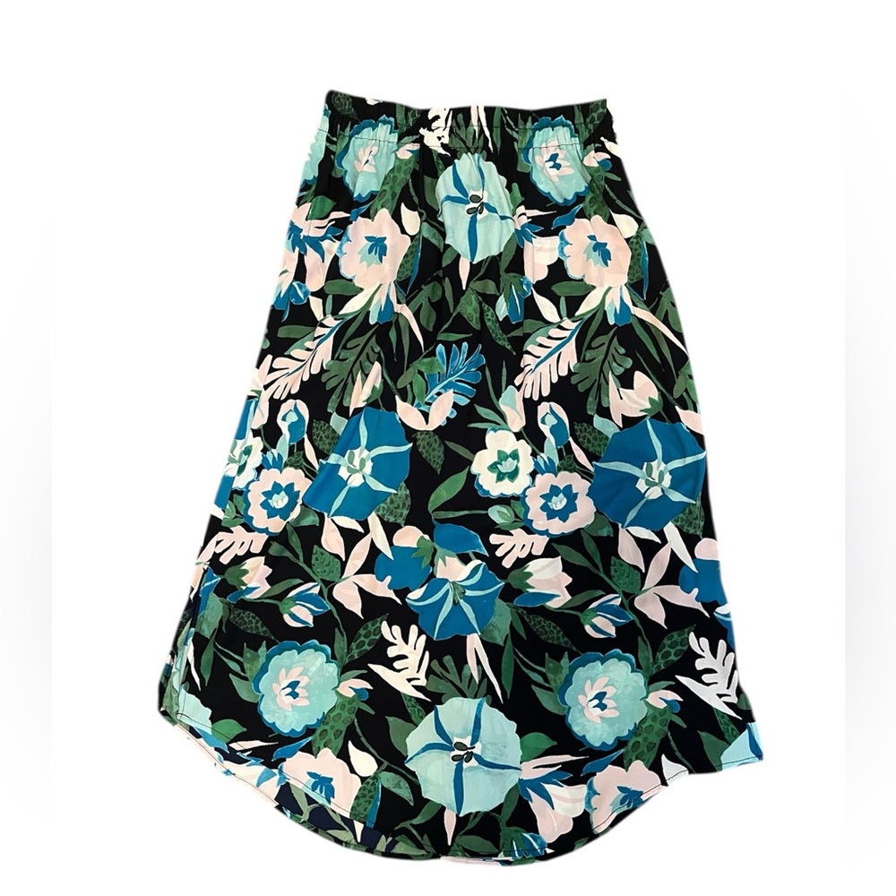 Loft Ann Taylor jungle floral maxi skirt elastic waist SP
